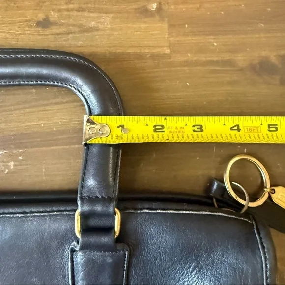 Coach Black Leather Satchel Briefcase
